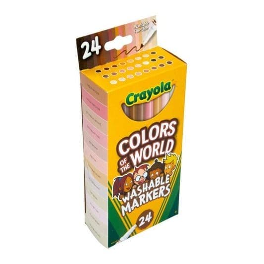 crayola colors of the world washable colors 24 || الوان شينية ٢٤ لون درجات الوان البشرة