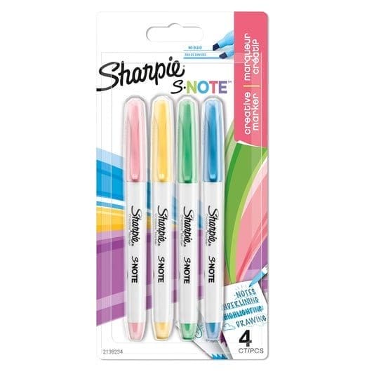 Sharpie S-Note Creative Marker 4 Color || مجموعة الوان ماركرز شاربي ٤ لون