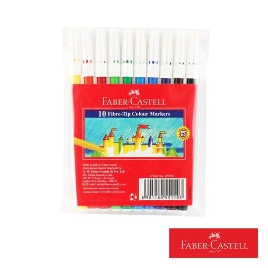 Faber Castell 10 Colored Markers || الوان شينية فيبر كاستل 10 لون