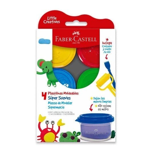 Faber Castel Super Soft Modeling Clay || طين صلصال ناعم فيبر كاستل ٤ لون