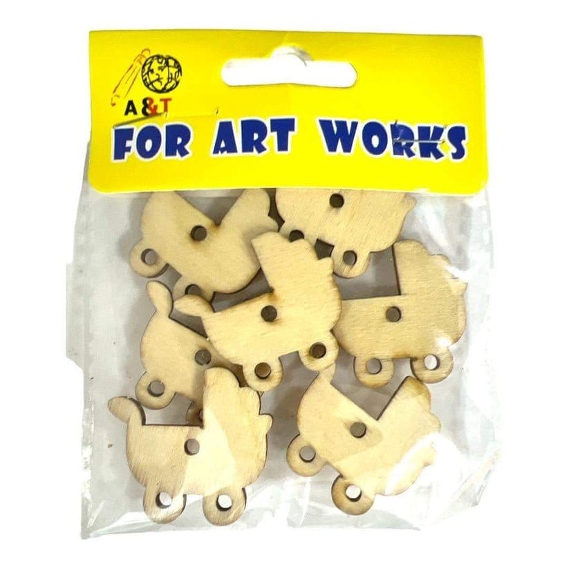 عربة أطفال خشبية