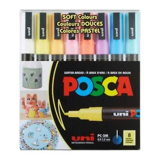 Posca Soft Colors PC-3M 8 Colors || PC-3M الوان بوسكا سوفت كولور ٨ لون
