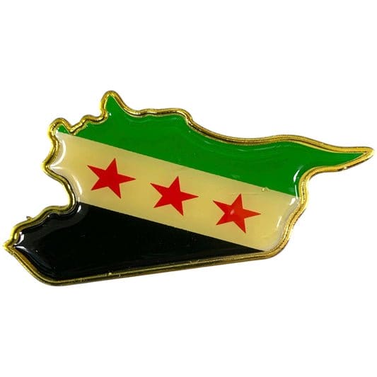 New Syria Flag Map Badge || بادج علم سوريا الجديد خريطة